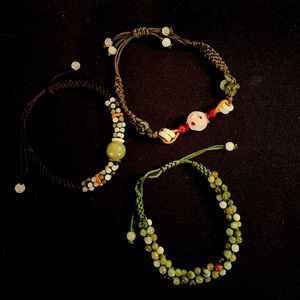 Three handmade bracelets